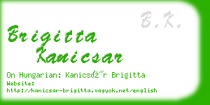 brigitta kanicsar business card